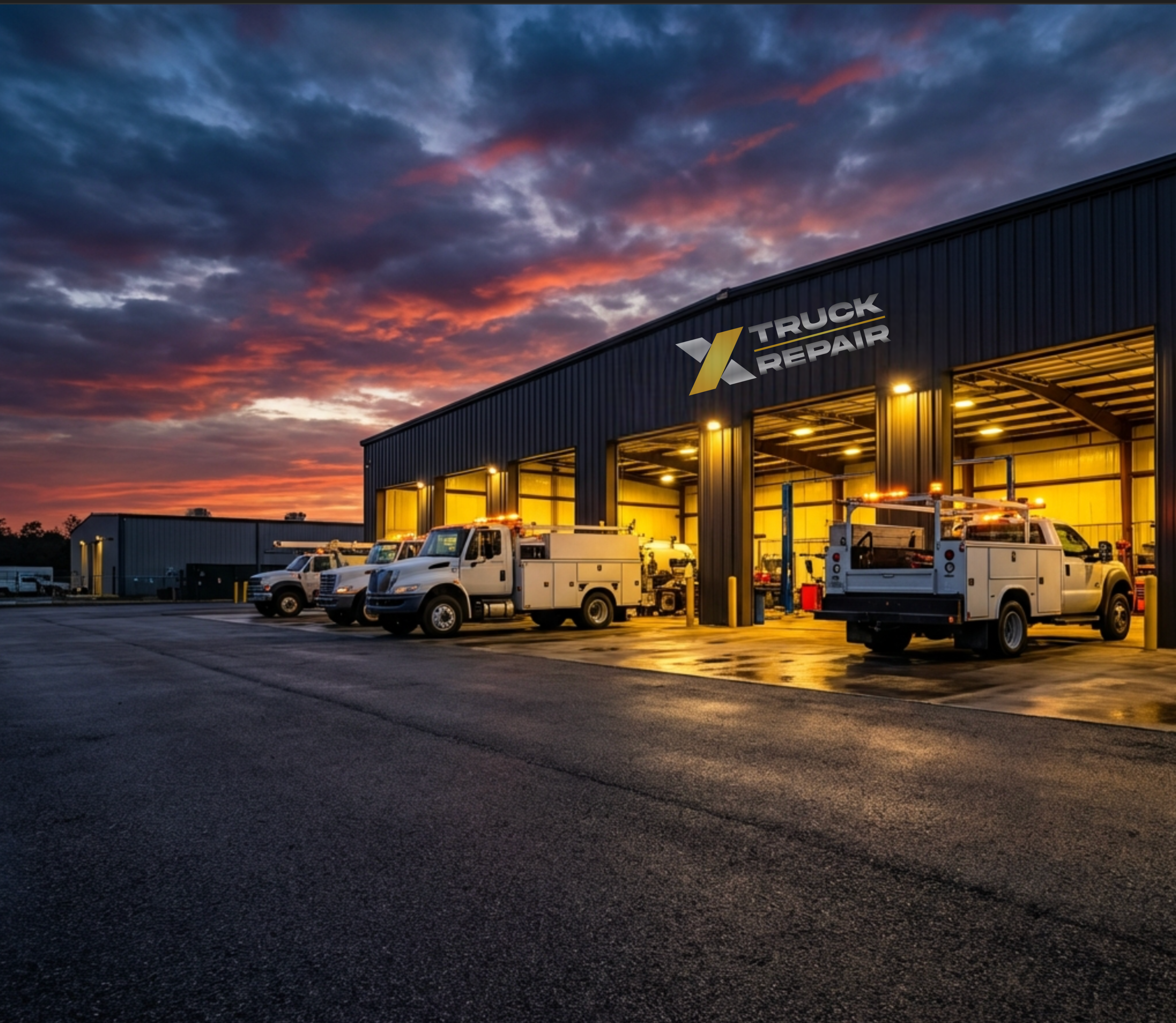 Xtruck Repair Shop with Service Trucks